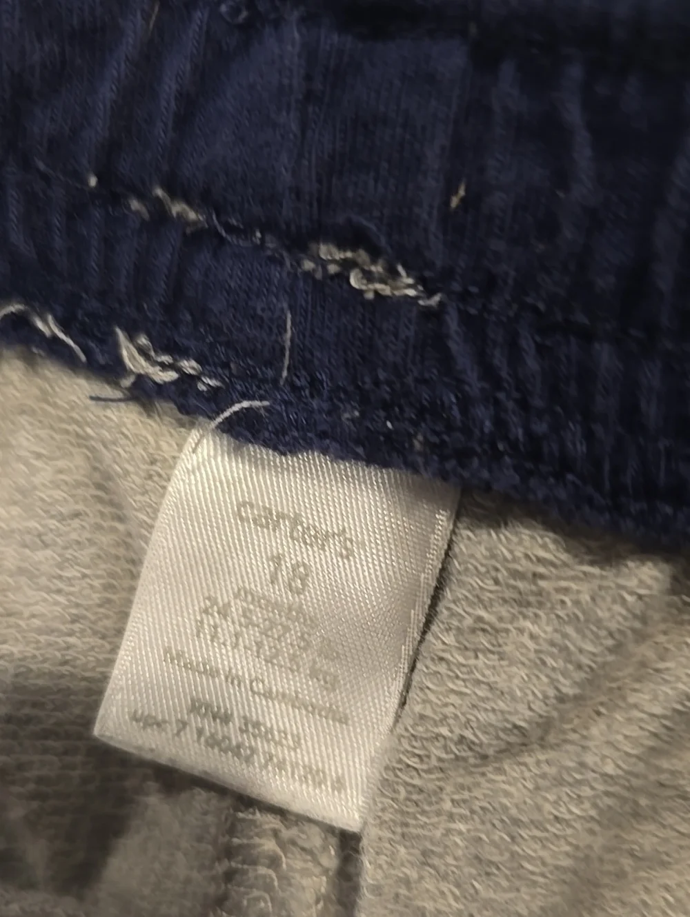 ❤️10/$20 Carter's Navy and Light Gray Elastic Waist Shorts
